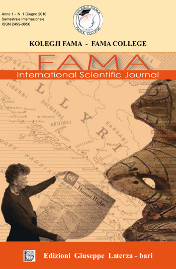 KOLEGJI FAMA – FAMA COLLEGE<br />FAMA International Scientific Journal